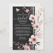 Ein Bambus rosa Sakura Cherry Blossom Brautparty Einladung (Vorderseite)