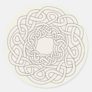 ein Band Celticknoten Runder Aufkleber