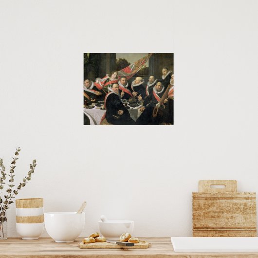 Ein Bankett der Offiziere des St. George Militi Poster (Küche)