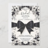 Ein Banner beugt das Brautparty der Satin Ribbon-S Einladung (Vorderseite)