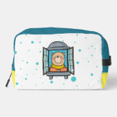 Ein Bär am Fenster Waschbeutel (Rückseite)