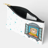 Ein Bär am Fenster Zubehörtasche (Offen)