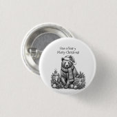 Ein Bär-iger Weihnachtsgruß Button (Vorne & Hinten)