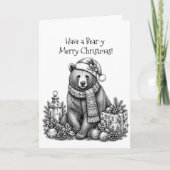 Ein Bär-iger Weihnachtsgruß Karte (Vorderseite)