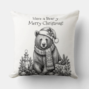 Ein Bär-iger Weihnachtsgruß Kissen
