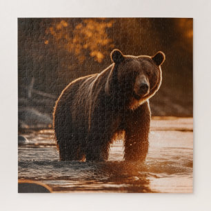 Ein Bär im Puzzle Creek Jigsaw