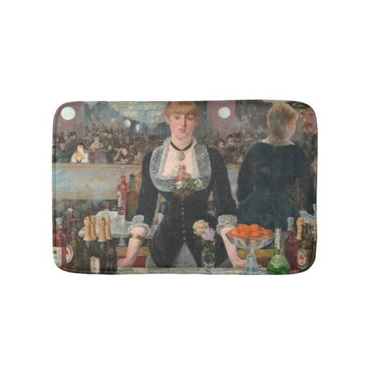 Ein Bar in den Folies-Bergère Edouard Manet Badematte (Vorderseite)