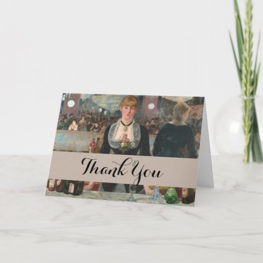 Ein Bar in den Folies-Bergère Edouard Manet Dankeskarte (Vorderseite)