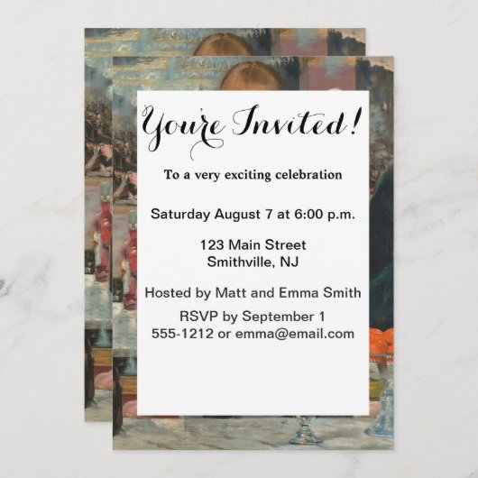 Ein Bar in den Folies-Bergère Edouard Manet Einladung (Vorne/Hinten)