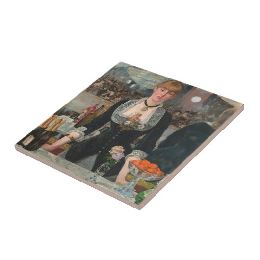 Ein Bar in den Folies-Bergère Edouard Manet Fliese (Seite)