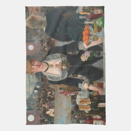 Ein Bar in den Folies-Bergère Edouard Manet Geschirrtuch (Vertikal)
