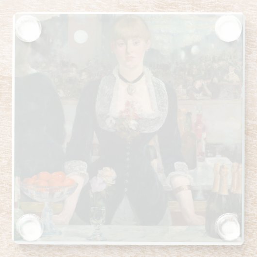 Ein Bar in den Folies-Bergère Edouard Manet Glasuntersetzer (Rückseite)