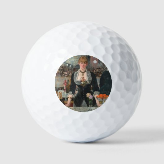 Ein Bar in den Folies-Bergère Edouard Manet Golfball (Vorderseite)
