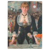 Ein Bar in den Folies-Bergère Edouard Manet Klemmbrett (Rückseite)