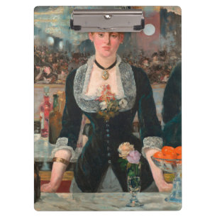 Ein Bar in den Folies-Bergère Edouard Manet Klemmbrett