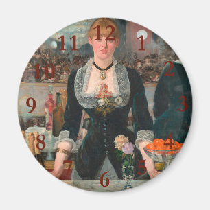 Ein Bar in den Folies-Bergère Edouard Manet Magnet