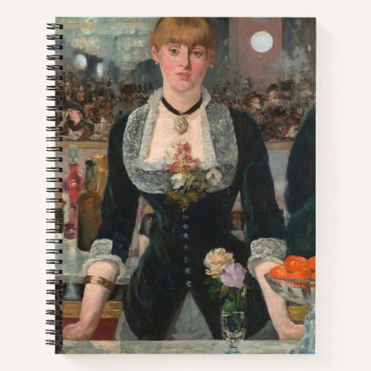 Ein Bar in den Folies-Bergère Edouard Manet Notizblock (Vorderseite)