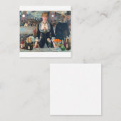 Ein Bar in den Folies Bergere - Edouard Manet Quadratische Visitenkarte (Vorne/Hinten)