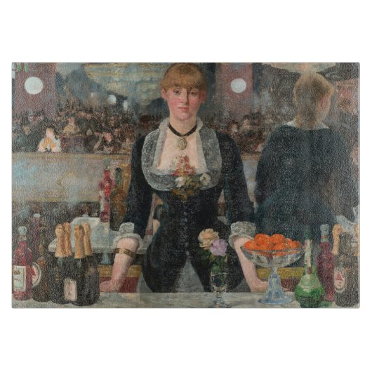 Ein Bar in den Folies-Bergère Edouard Manet Schneidebrett (Vorderseite)