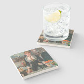 Ein Bar in den Folies-Bergère Edouard Manet Steinuntersetzer (Seitenansicht)