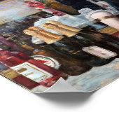 Ein Bar in den Folies-Bergere, Manet Poster (Ecke)