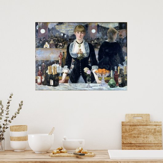 Ein Bar in den Folies Bergere Poster (Küche)