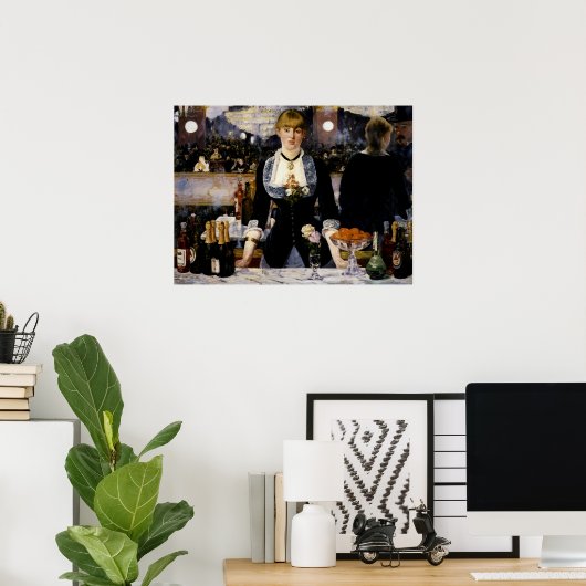 Ein Bar in den Folies-Bergere Poster (Heimbüro)