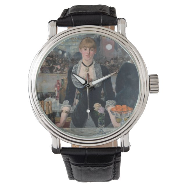 Ein Bar in den Folies-Bergère von Édouard Manet Armbanduhr (Vorderseite)