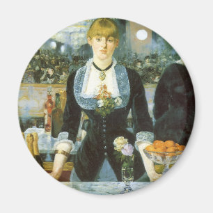 Ein Bar in den Folies Bergere von Edouard Manet Magnet