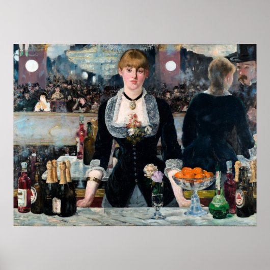 Ein Bar in den Folies-Bergère von Édouard Manet Poster (Vorne)