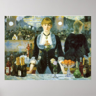Ein Bar in den Folies Bergere von Edouard Manet Poster