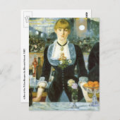 Ein Bar in den Folies Bergere von Edouard Manet Postkarte (Vorne/Hinten)