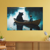 Ein Bär und sein Junge, Malerei, Kunst Leinwanddruck (Insitu (Wohnzimmer))