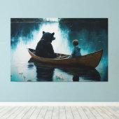 Ein Bär und sein Junge, Malerei, Kunst Leinwanddruck (Insitu (Holzboden))