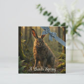 Ein Barde des Frühlings Karte (Stehend Vorderseite)