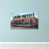 Ein Bärenkäfig und Wohnort in einem riesigen Sägep Leinwanddruck (Insitu (Holzboden))