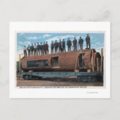 Ein Bärenkäfig und Wohnort in einem riesigen Sägep Postkarte (Vorderseite)