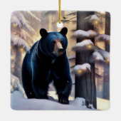 Ein Bärenweih Keramikornament (Rückseite)