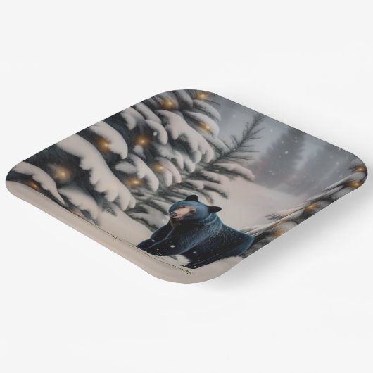 Ein Bärenweih Pappteller (Gewinkelt)