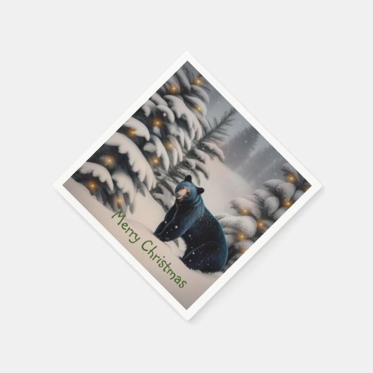 Ein Bärenweih Serviette (Ecke)