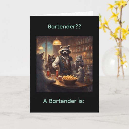 Ein Barkeeper ist? Geburtskarte Karte (Gelbe Blume)