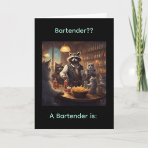 Ein Barkeeper ist ?? Geburtstagskarte Karte
