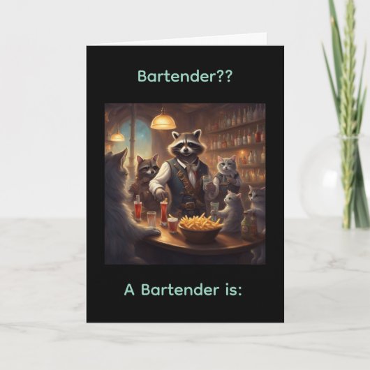 Ein Barkeeper ist ?? Geburtstagskarte Karte (Vorderseite)