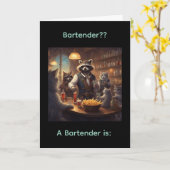 Ein Barkeeper ist ?? Geburtstagskarte Karte (Gelbe Blume)