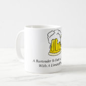 Ein Barkeeper ist gerade ein Apotheker Kaffeetasse (Vorderseite Links)