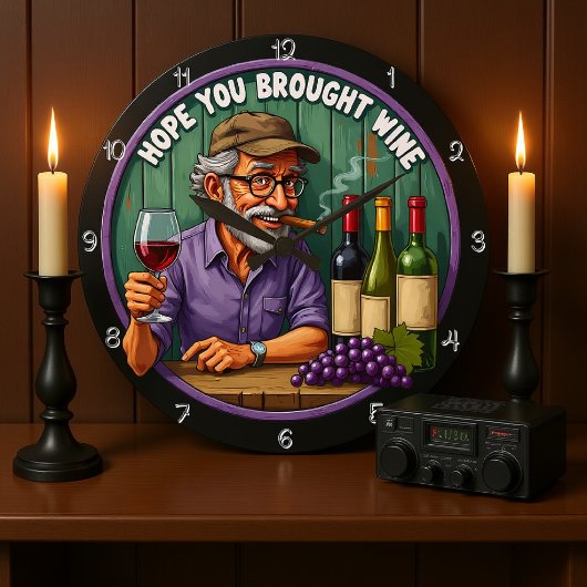 Ein Bartmann mit gutem Geschmack Große Wanduhr