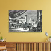 Ein Basar in Tunis Leinwanddruck (Insitu (Wohnzimmer))