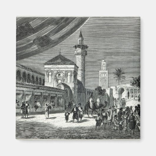 Ein Basar in Tunis Magnet (Vorne)