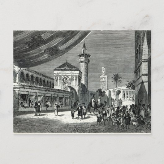 Ein Basar in Tunis Postkarte (Vorderseite)