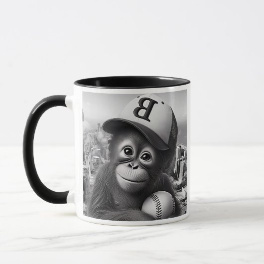 Ein Baseball-Affe. Tasse (Links)